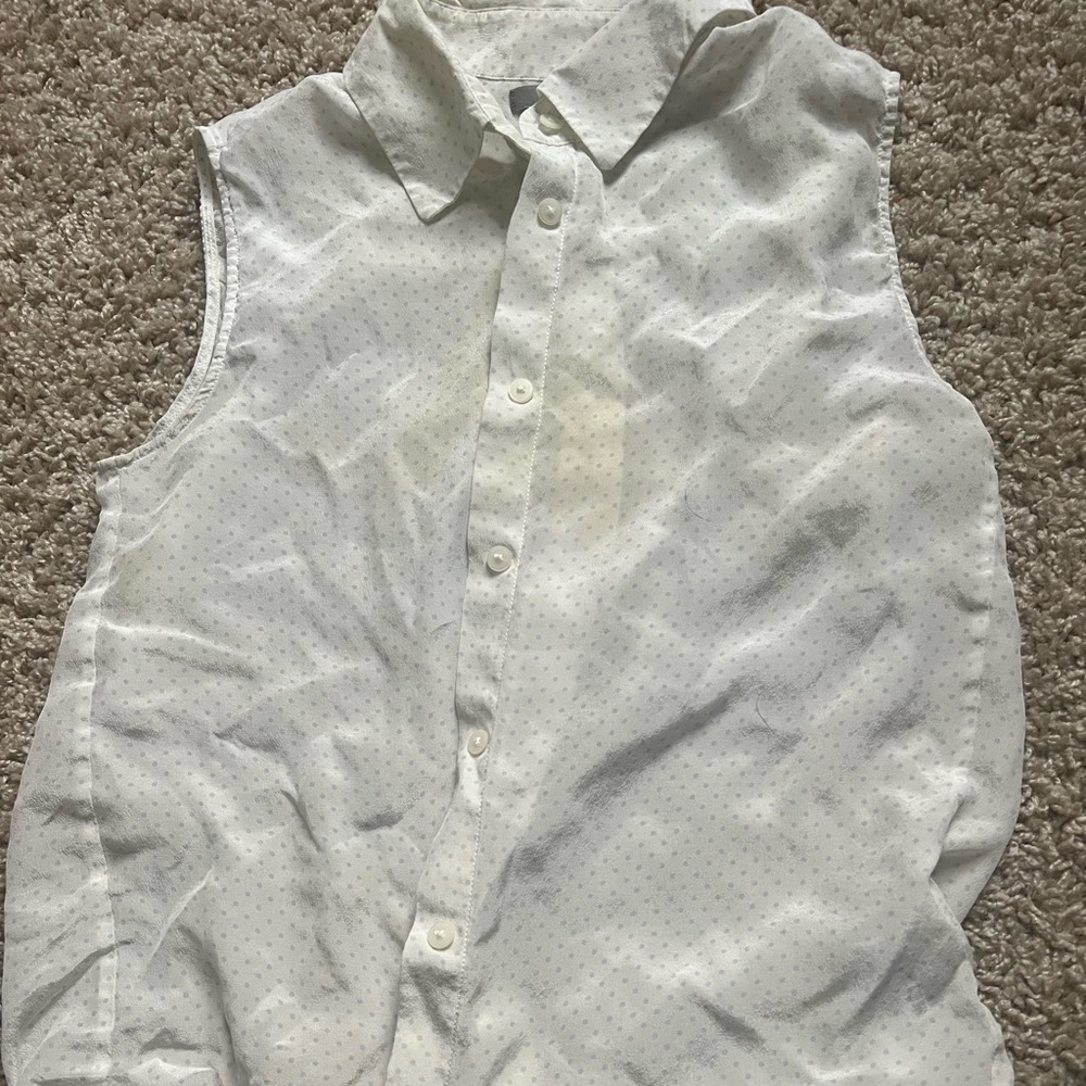 Silk Uniqlo button down blouse